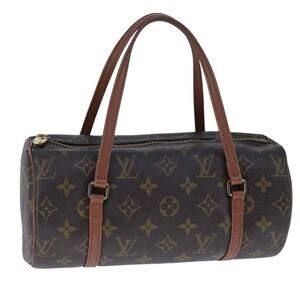 Louis Vuitton Papillon 30 M51385 Women’s Brown Leather Monogram Shoulder Handbag